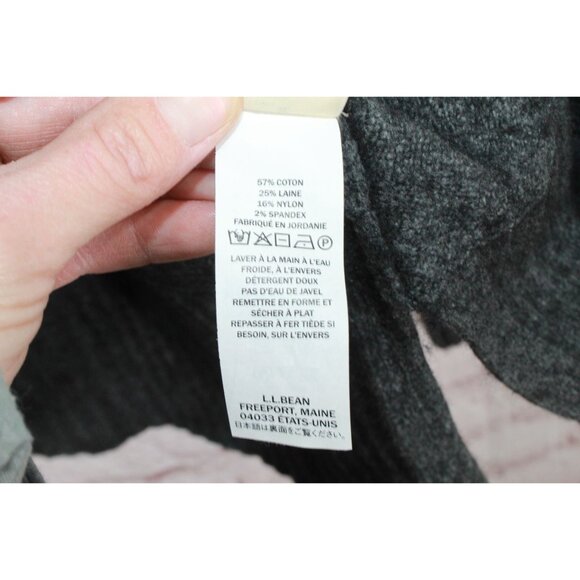 LL Bean The Essential Sweater Turtleneck Charcoal Heather Size L - Picture 10 of 11